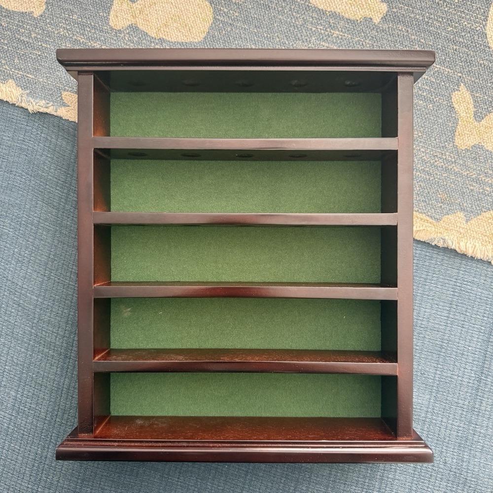 Golf Ball Display Shelf Mahogany Wood 25 Capacity